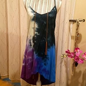 EUC Blue Life Tie-Dye Chemise, M